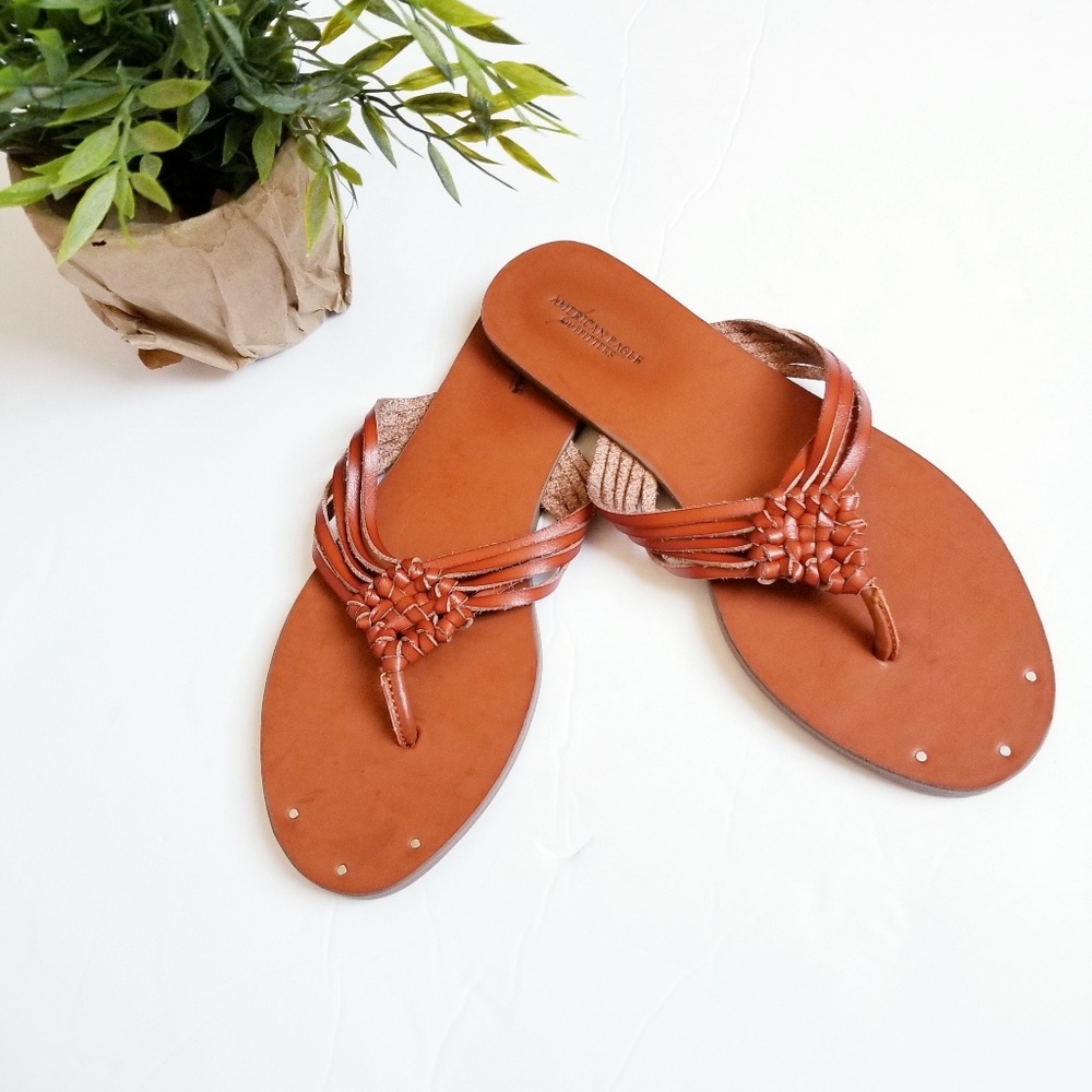 American Eagle Outfitters weave leather sandals